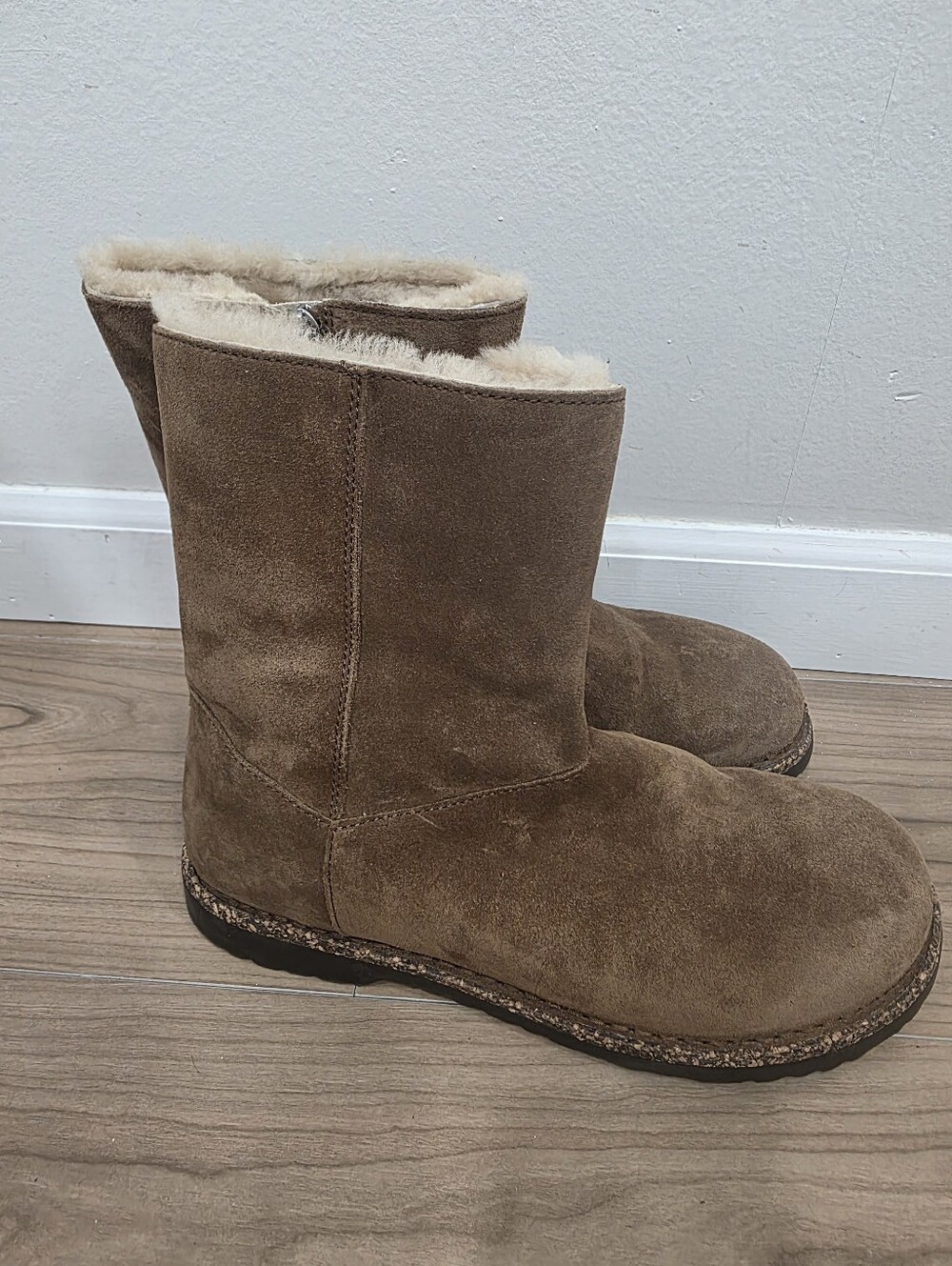 Birkenstock Uppsala Zip Boot In Dark Tea EU41, Womens 10 -10.5